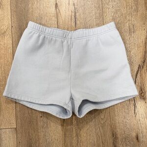 TNA Cozy AF Ice Blue Perfect High Waist Sweat Shorts